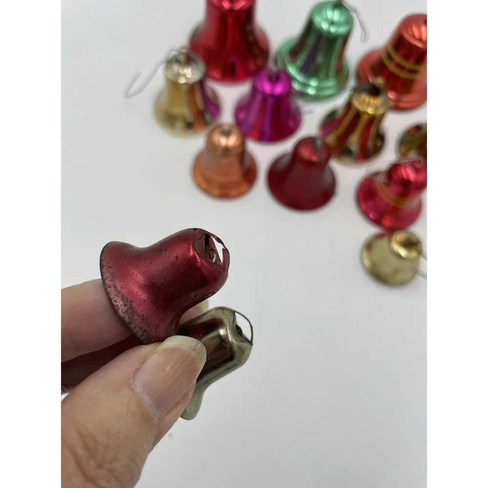 Vintage Lot 14 of  Metal & Plastic MCM Christmas Ornament Bells‎
